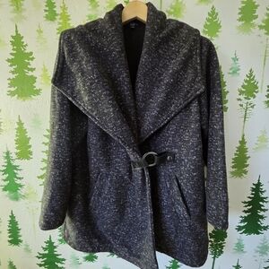 Ellen Reyes Fleece Waterfall Buckle Waist Jacket